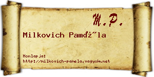 Milkovich Paméla névjegykártya